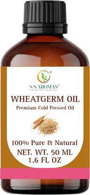 S S AROMAS Natural Wheatgerm Oil/Cold Pressed/Unrefined/For Skin,Hair,Face & Body Care(50 ml)