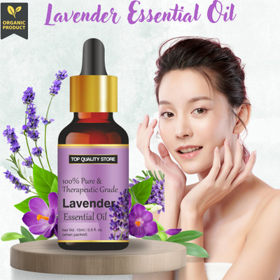 Top Quality Store Lavender Essential Oil, Pure and Natural, For Aromatherapy Skin & Hair(15 ml)