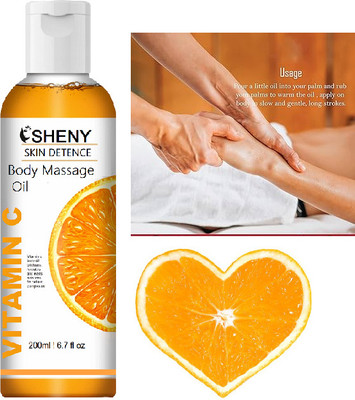 SHENY Best Daily Use After Bath, Massage Oil Enriched with Orange & Vitamin C(200 ml)