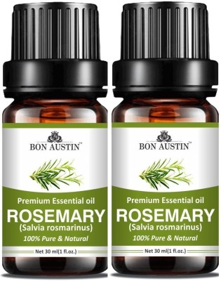 Bon Austin Rosemary Essential Oil for Hair Growth & Hair Fall Control - 30ml Pack of 2(60 ml)