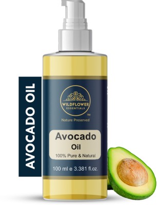 Wildflower essentials Avocado Oil for Face Skin Hair Body Stress Undiluted Cold Pressed Oil(100 ml)