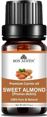 Bon Austin Sweet Almond Premium Carrier Oil for Body and Skin | Natural - 30ml Pack of 1(30 ml)