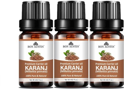 Bon Austin Karanj Premium Carrier Oil for Rashes | Youthful Toe Nails - 30ml Pack of 3(90 ml)