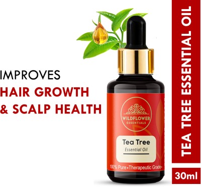 Wildflower essentials Tea Tree Essential Oil Benefits For Hair Growth/Dandruff/Healthy Scalp & Stress(30 ml)