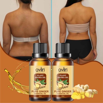 Ovlin Oil for Belly Weight Loss men &Women Ginger Oil for Belly Drainage Pack of 2 Men & Women(60 ml)