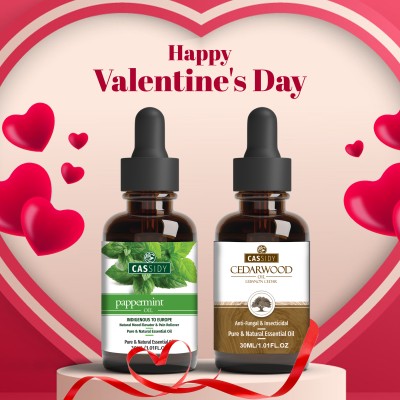 Cassidy PAPPERMINT & CEDARWOOD ESSENTIAL OIL VALENTINE COMBO PACK(60 ml)