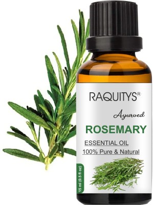 RAQUITYS Rosemary Essential Oil for Hair Growth, Face, Skin, Body, Pure Rose marry.(15 ml)