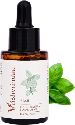 vrishvrindaa Basil Oil – 25ml |Essential Oil for Aromatherapy, Skin & Hair Care(25 ml)