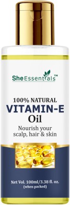 She Essentials Vitamin E Oil for Anti-Ageing, Anti-Wrinkle & Fine Lines Clear(100 ml)