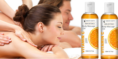 sheny soft massage oil for all type body relaxing treatment pack of 2(200 ml)