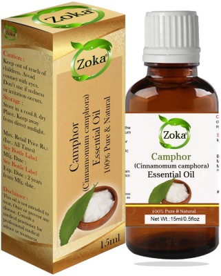 Zoka Camphor Essential Oil for Skin & Hair Care(15 ml)