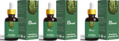 DPetals Rosemary Essential Oil for Hair Care, Pure & Natural, Aromatherapy (Pack of 3)(45 ml)