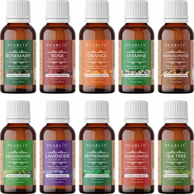 PEARLiX Essential Oil Combo (Pack Of 10) 30ml Each(30 ml)