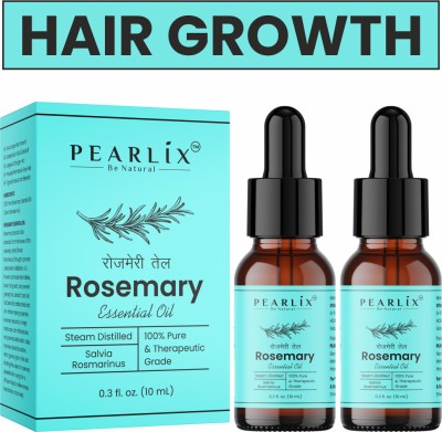 PEARLiX Rosemary Essential Oil | Pack Of 2 | For Hair, Face | Hairfall, Acne & Detan(20 ml)