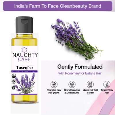 NaughtyCare Lavender Essential Oil for Stress Relief, Hair, Skin & Sleep(500 ml)