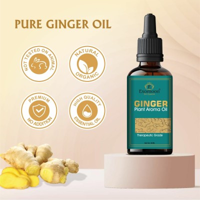 EXOMOON Pure Ginger Essential Oil For Fat Loss,Spa Therapeutic Grade For Aromatherapy(30 ml)