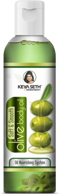 KEYA SETH AROMATHERAPY Soft & Smooth Body Oil, Quick Absorbing Non-Sticky Nourishment for Hair & Skin, Daily Use After Bath Massage Oil for Men & Women Enriched with Pure Olive & Essential Oils(100 ml)