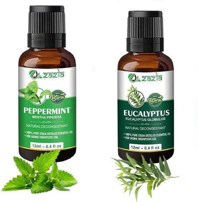 Zazla Essential Oil Peppermint & Eucalyptus(24 ml)