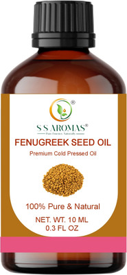 S S AROMAS Natural Fenugreek Seed Oil/Cold Pressed/Prevent Premature grey hair(10 ml)
