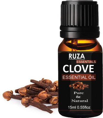 RUZA 100% Pure Clove Essential Oil for Teeth Pain,Hair Regrowth ,Skin Acne(15 ml)