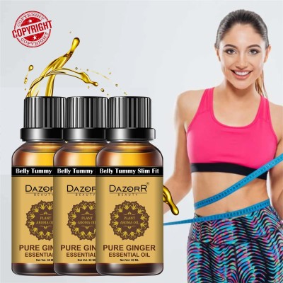 Dazorr Fat Burning Tummy Drainage Pure Ginger Essential Lymphatic Drainage Ginger Oil(110 ml)