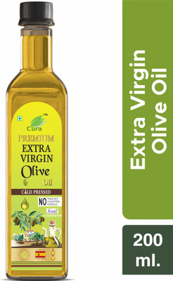 Cura Extra Virgin Olive Oil | Cold Extracted, Ideal for Cooking & Dressing Olive Oil Plastic Bottle(100 ml)