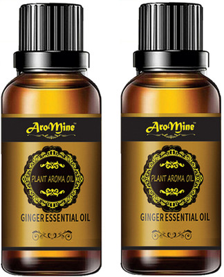 AroMine Ginger Essential Oil Repelling Cold And Relaxing Massage -2-Bottle-(60 ml)