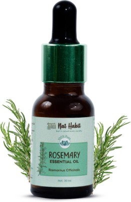 Nat Habit Rosemary Essential Oil For Hair Growth|Skin Health|Stress Relief|Pure Ayurvedic(30 ml)