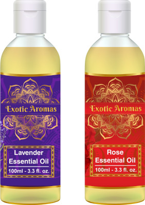 Exotic Aromas Lavender & Rose Essential Oil Pack of 2(200 ml)