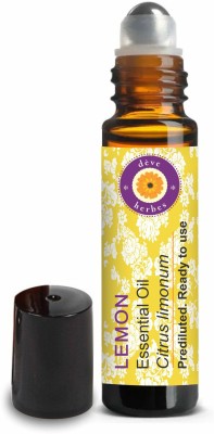 deve herbes Lemon Essential Oil (Citrus limonum) Pre Diluted Roll-on Blend(10 ml)