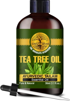 Sheer Veda Tea Tree Essential Oil for Skin, Hair and aromatherapy with Glass dropper(30 ml)