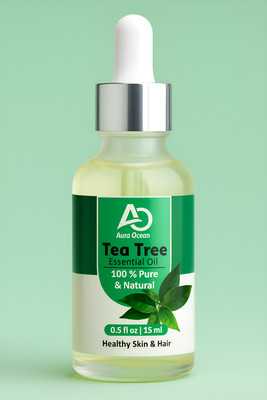 Aura Ocean Tea tree Essential Oil Pure for Reduce Acne, Pimples, Wrinkles, Fine Lines-15ml(15 ml)