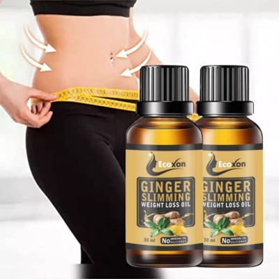 ecoxon Fat Burning Ginger Belly Drainage Ginger Slim Fat Loss Oil Men & Women PACK OF 2(60 ml)