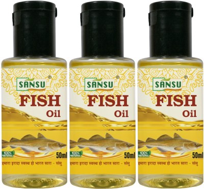 Sansu Essential Pure Fish Oil - Cod Liver, Good for eyes, skin, diabetes (50ml*3)(150 ml)
