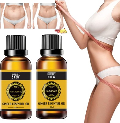 Barbers Crew Tummy Ginger Massage Oil for a Belly Fat Drainage Fat Loss OIl-30ml-2-Bottle-(60 ml)