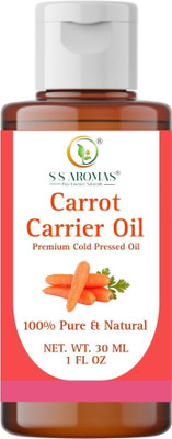 S S AROMAS Natural Carrot Carrier Oil/Cold Pressed/For Face, Skin and Hair Care(30 ml)