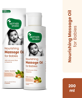 Mother Sparsh Nourishing Non Sticky & Moisturizing Baby Body Massage Oil for New Born Babies(200 ml)