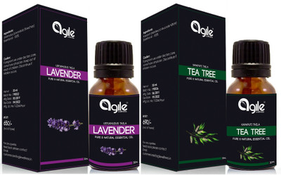 Agile Wellness Lavender Essential oil 30 ml , Tea tree Essential Oil 30 ml(60 ml)