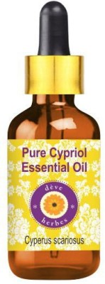 deve herbes Pure Cypriol Essential Oil (Cyperus scariosus) Glass Dropper Steam Distilled(100 ml)