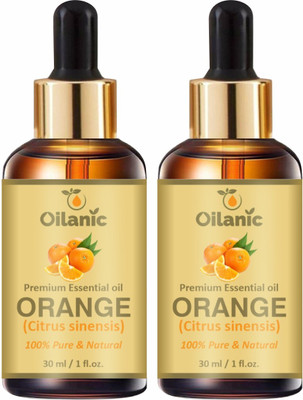 Oilanic Premium Orange Essential Oil Combo pack of 2 bottles of 30 ml(60 ml)(60 ml)