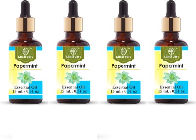 khadi care Herbal Peppermint Essential Oil (Pack of 4)(60 ml)