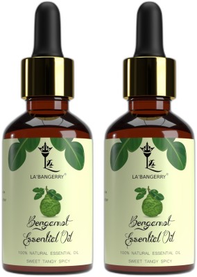 La'bangerry Bergamot Essential oil for Skin, Hair and Stress Relief Pack Of 2(60 ml)