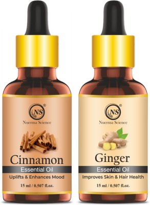 Nuerma Science Cinnamon Essential Oil & Ginger Essential Oil (Pack of 2, 15 ML Each)(30 ml)