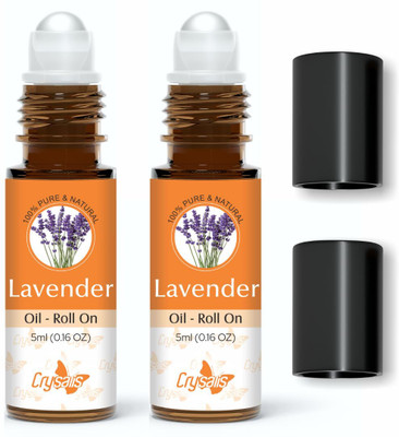 Crysalis Pure & Natural Essential oil Roll on - (Lavender) - Pack of 2(5 ml)