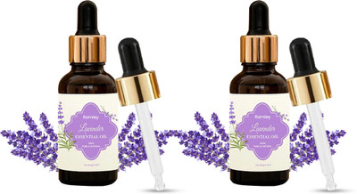 Ramley Products Lavender Essential Oil | Calming & Smoothing Care for Face(Pack of 2)(60 ml)