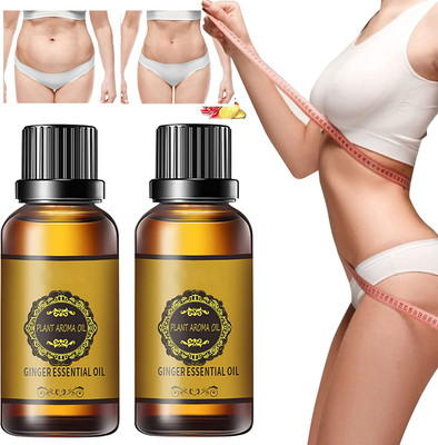 7 FOX Ginger Massage Oil for a Belly Fat Drainage oil Reduce Fat -30ml-2-bottle-60ml(60 ml)