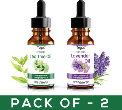 Tegut Essential Oils Tea Tree and Lavender Pure and Natural Oils (Pack of 2)(30 ml)