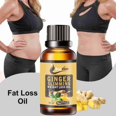 ecoxon Ginger Massage Oil for Belly Fat Reduction, Fat Loss, 30ml, Pack of 1 Men& Women(30 ml)