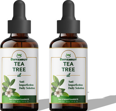 DIVYAMRUT Tea Tree Essential Oil Pack 2x30ml(60 ml)