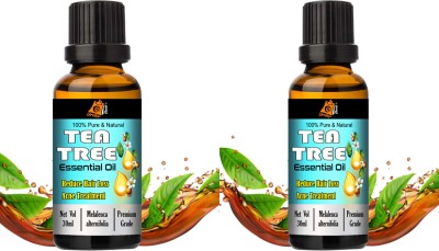 Ordershock Tea Tree Essential Oil | Hair Growth Skin Face Acne Pure 60 ml Pack of 2(60 ml)